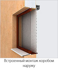Встроенный монтаж коробом наружу