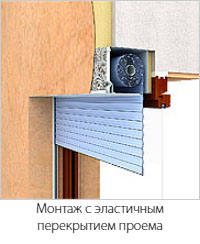 Монтаж с эластичным перекрытием проема